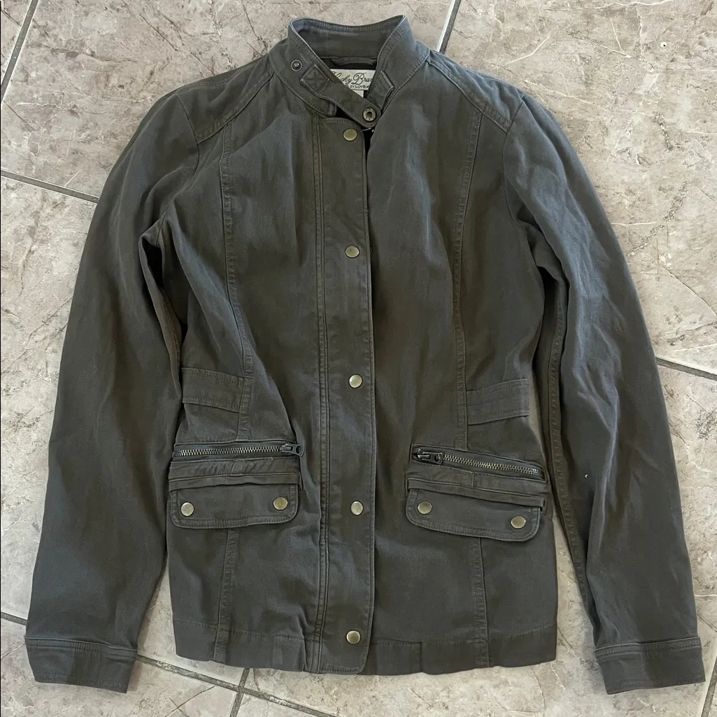 Lucky Brand  Olive Green Utility Jacket Size S - Image 8