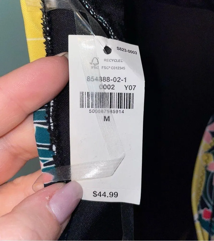 Old Navy Tie Neck Halter Floral Print Bathing Suit Size Medium - Image 4