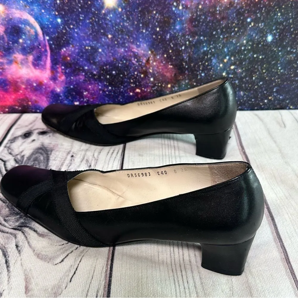 Vtg Salvatore Ferragamo Boutique Classic Block Heels Pumps US 8 AA Career Office - Image 5