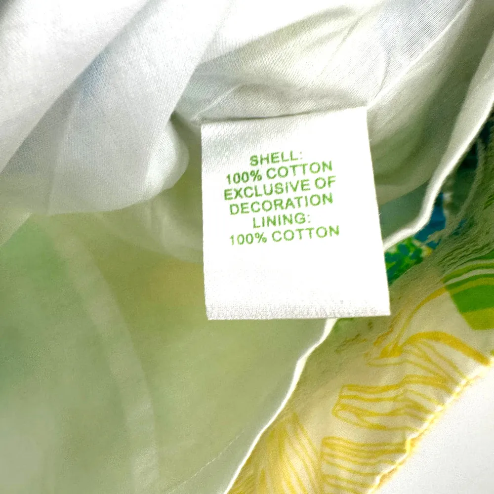 Lilly Pulitzer size 0 strapless sleeveless sun dress patchwork yellow green blue - Image 6