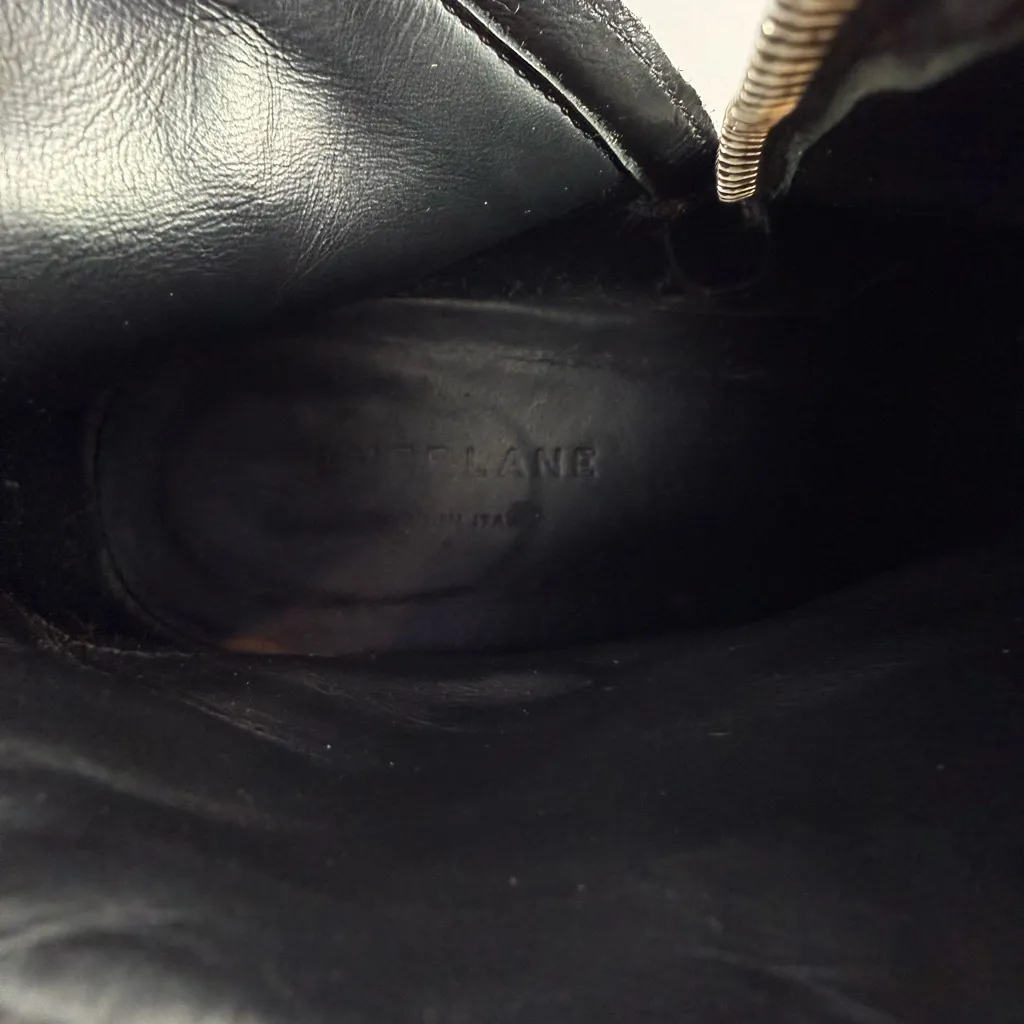 Everlane The Boss Pebbled Leather Pointed Toe Booties in Black Size 10 - Image 12