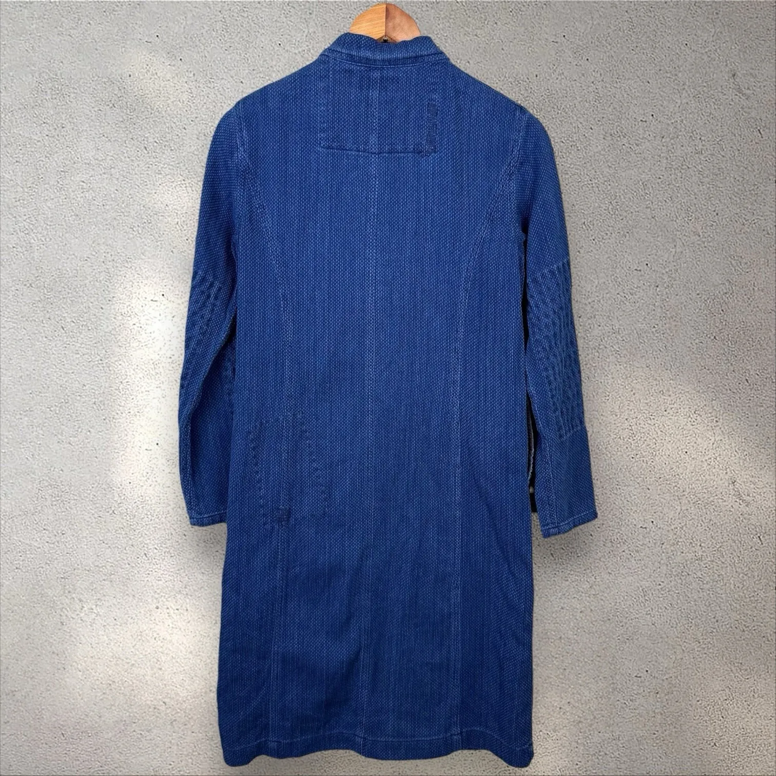 Blue Blue Japan Arigato Indigo 100% Cotton Shirt Dress Button Up Size 1 Size M - Image 5