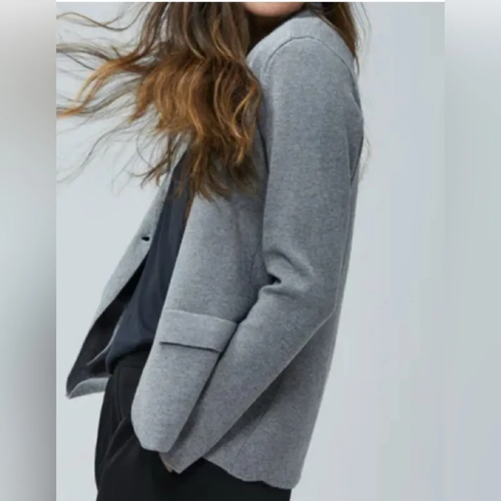 Ministry of Supply Atlas Knit 3d Blazer Size medium Gray viscose blend fall - Image 11