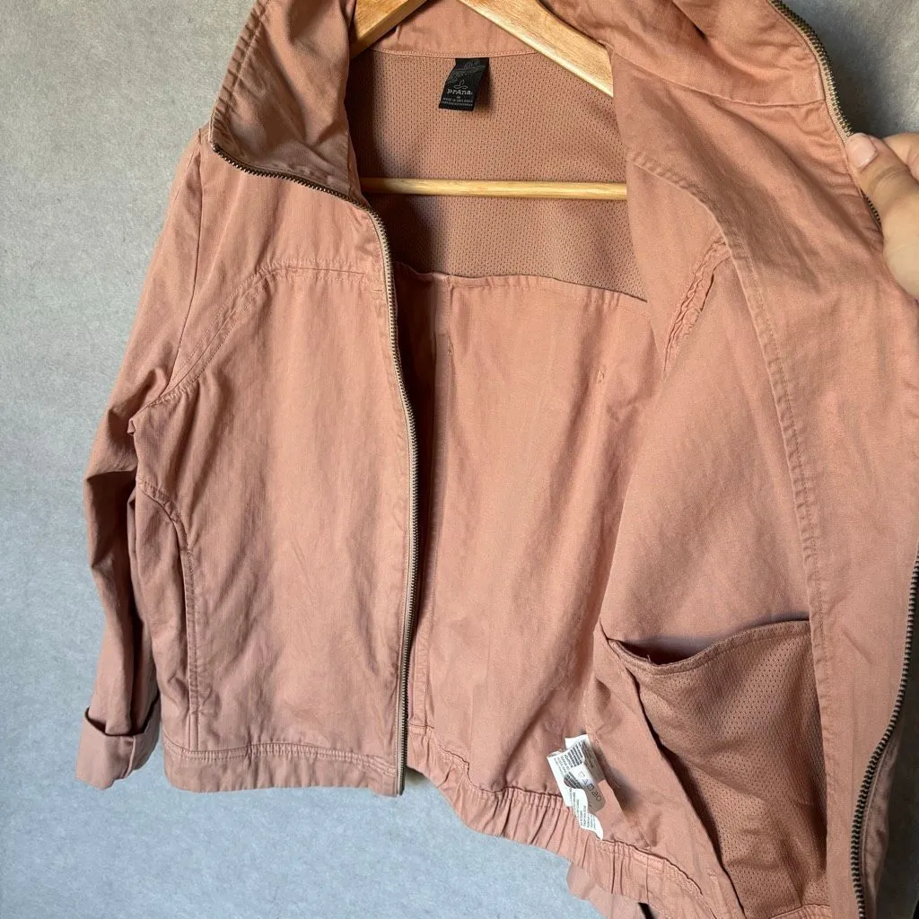 Prana Organic Cotton Hemp Zip Up Look Out Jacket Size M Gorpcore Hiking Natural - Image 5