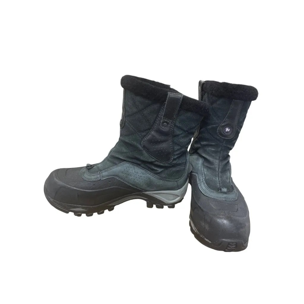 Merrell Optiwarm Woms black suede insulated waterpoof ankle boots sz 8 SKU 9747 - Image 2