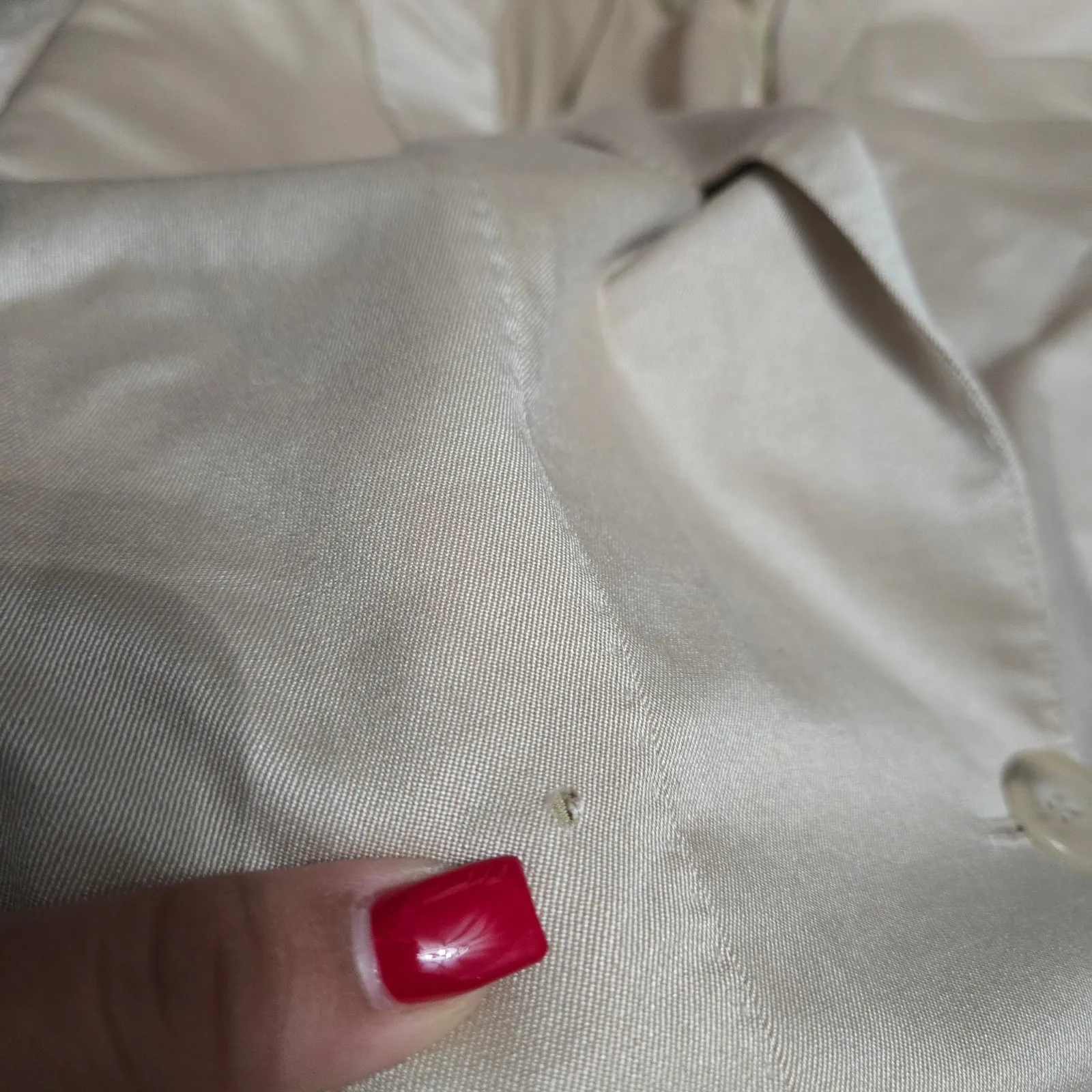 Stella Mccartney Single Button Ivory Silk Blend Blazer *Flaw* Size: 40 - Image 10