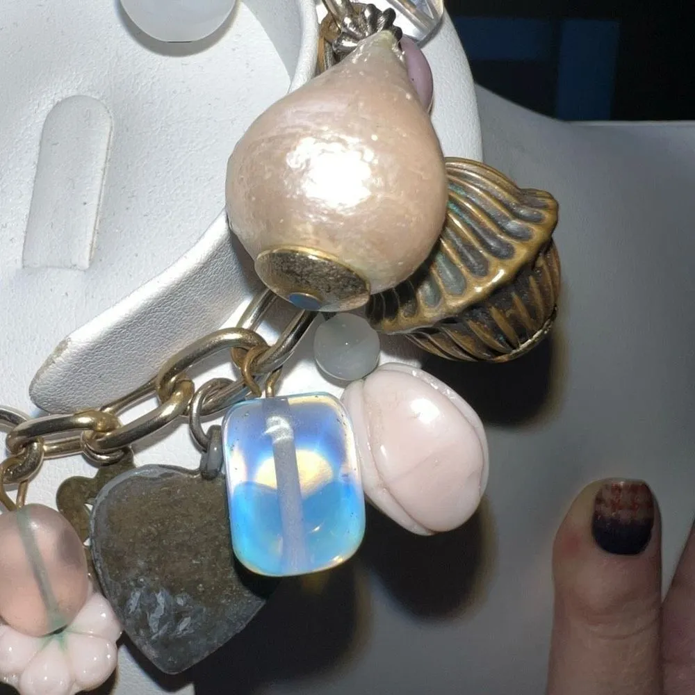 Lenora‎ Dame Vintage Pink And Filigree Bauble Charm Bracelet (discontinued ) Gold - Image 6