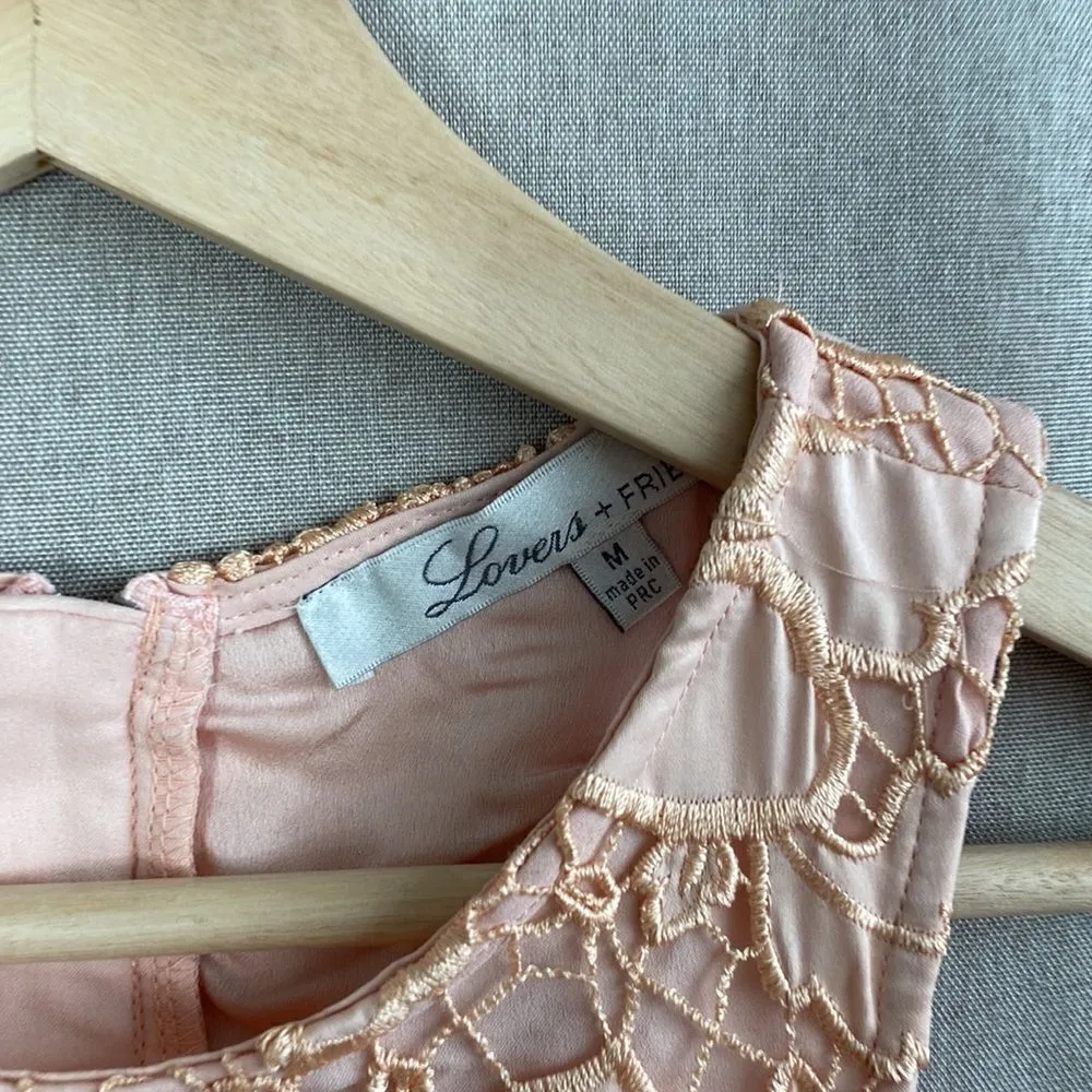 Lovers & friends peach lace mini dress - Image 3