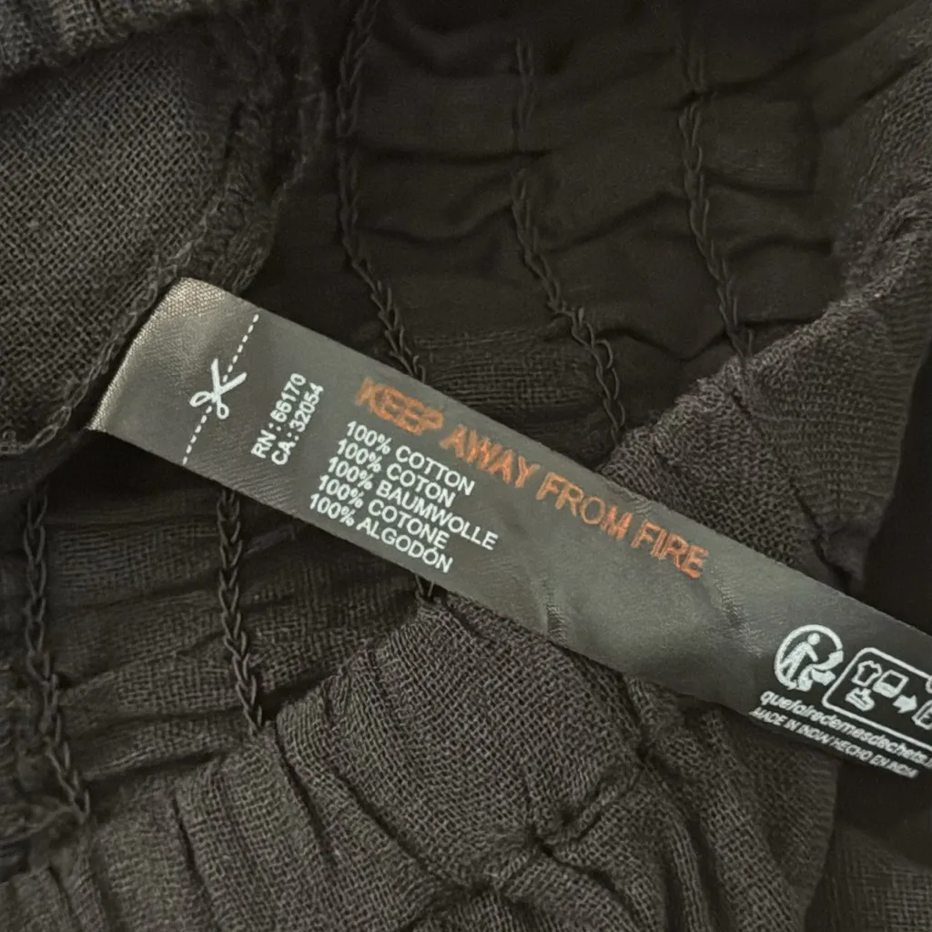 NWT Free People Free-est Rising Sun Black Elastic Waist Palazzo Pants - Image 5