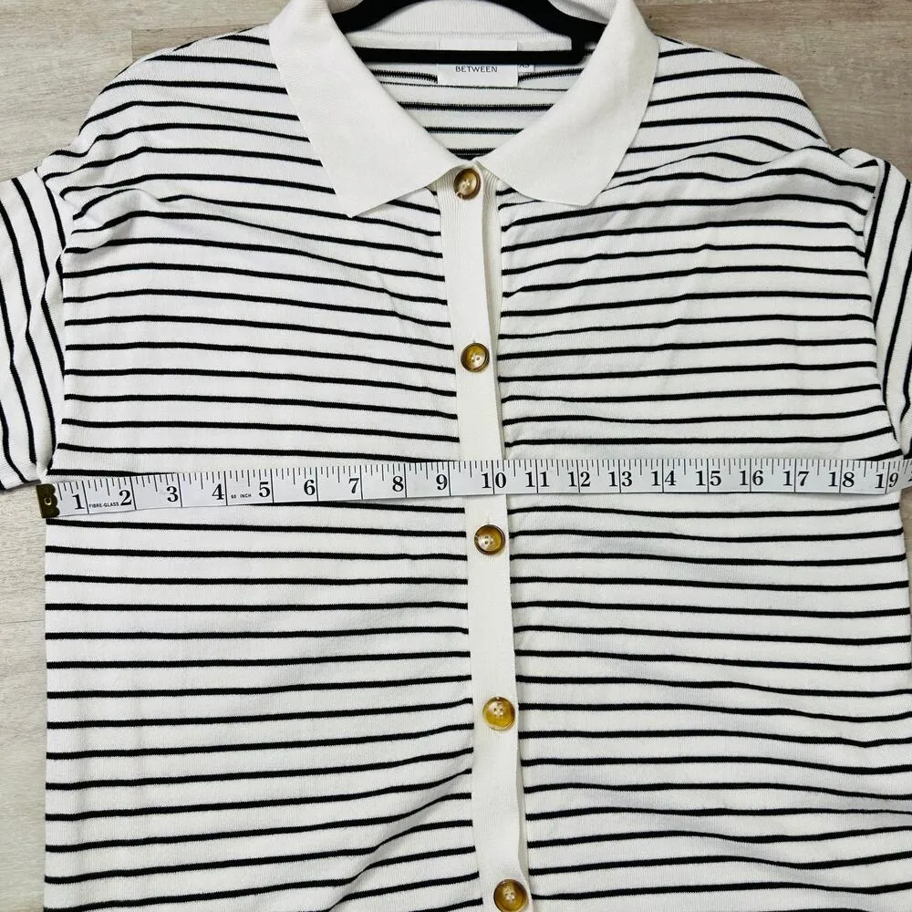 Things Between Striped Cardigan midi Dress Size XS Black - Image 7