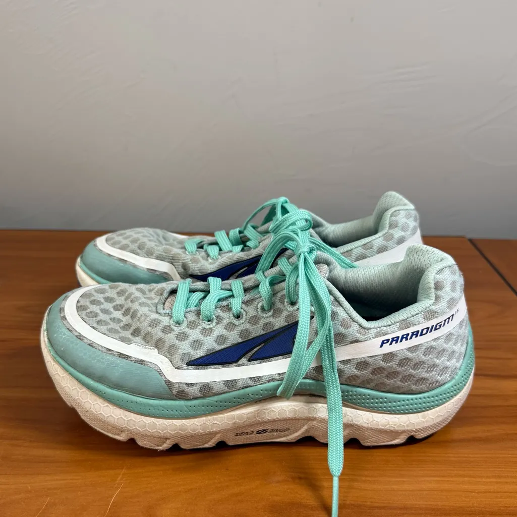 Altra Paradigm 1.5 Running Shoe Women’s Mint Green Grey Mesh Comfort Workout 6.5 - Image 2