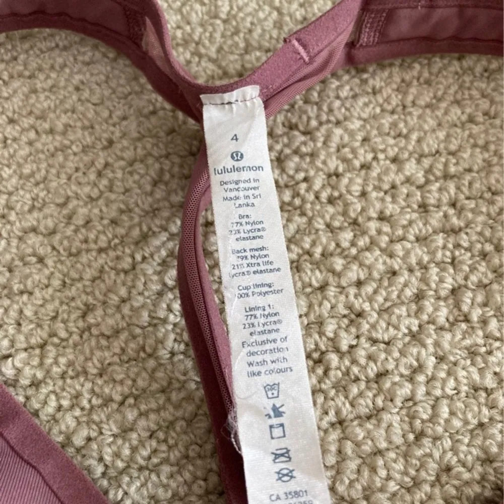 Lululemon Speed Up Bra C/D High Support Sports Bra Figue Mauve Run Train Mesh 4 - Image 7