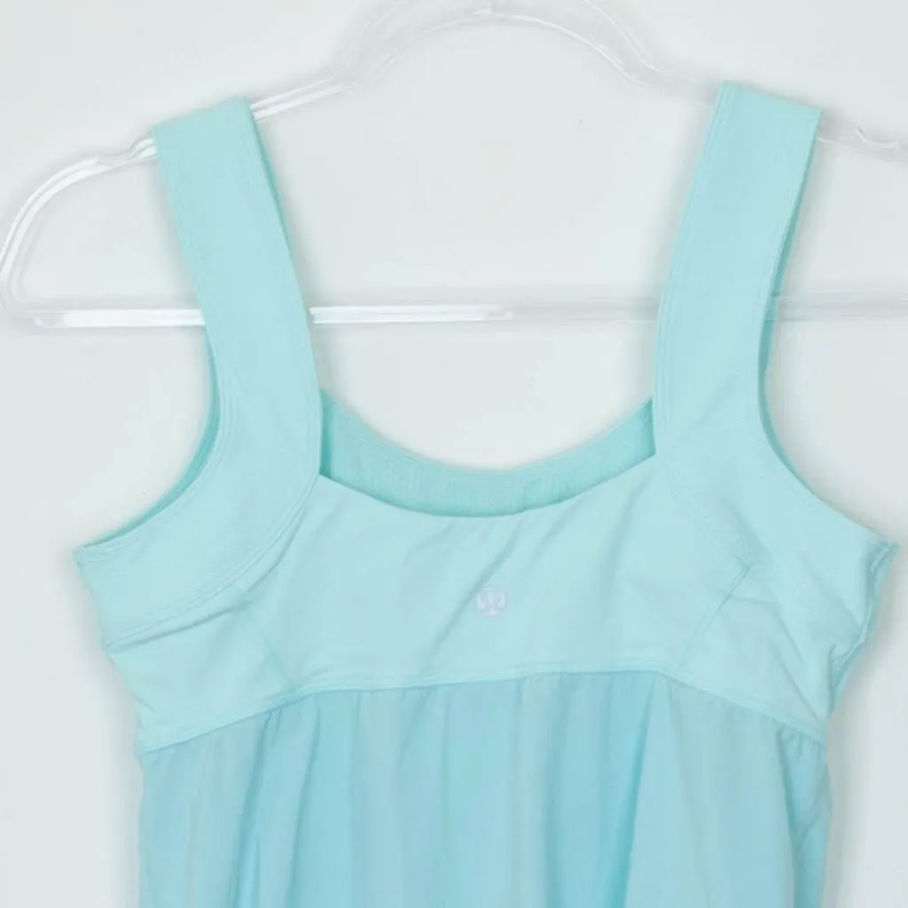 Lululemon Womens Run: Ta Ta Topper Tank Top Size 6 Aquamarine Running‎ Workout Blue - Image 7
