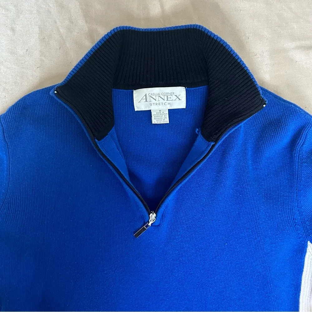 Vintage Blue Althetic Pull Ocer Size M - Image 3