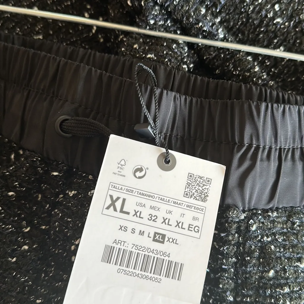 NWT ZARA BLOGGERS FAV TWEED TEXTURED METALLIC THREAD JOGGER PANT - Image 5