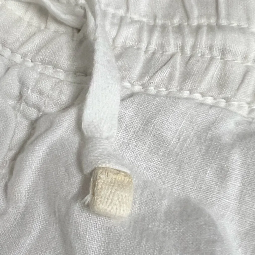 Caslon White Linen Drawstring Cropped Pants -  Size XL – VGUC - Image 4