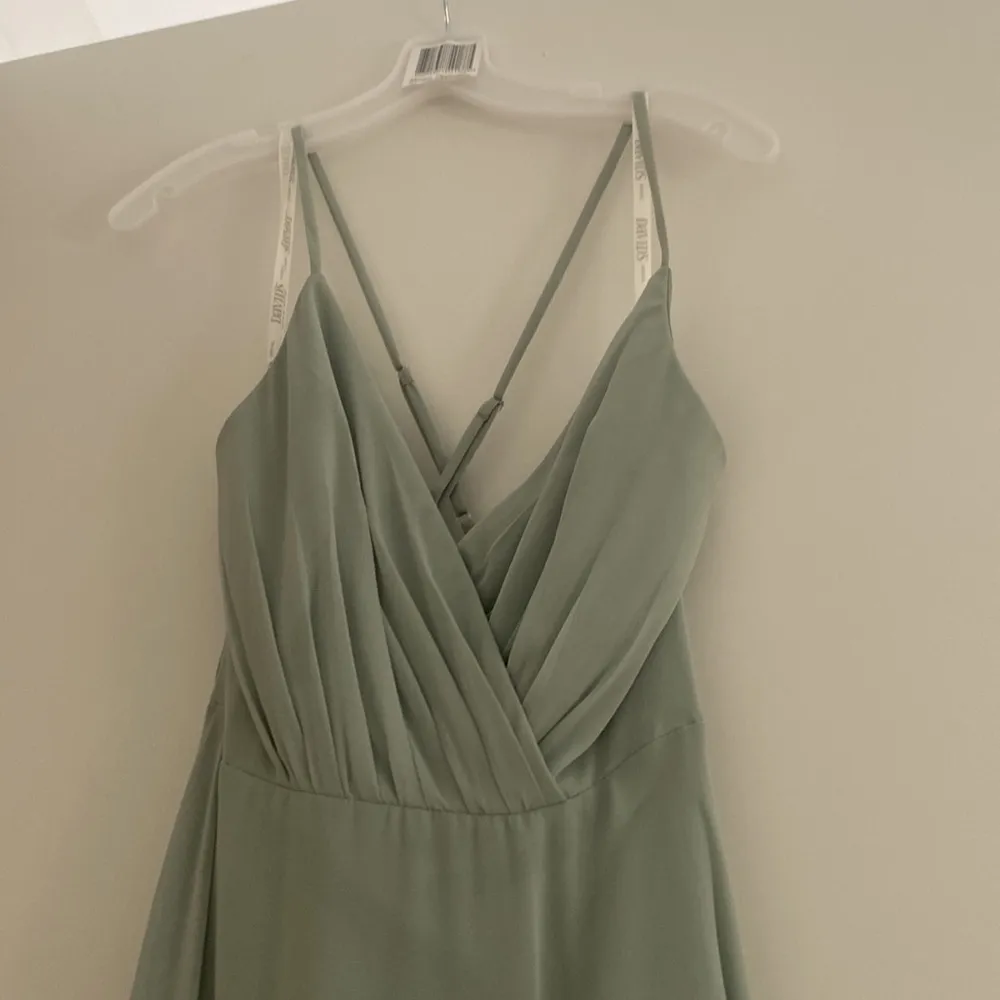 David’s Bridal bridesmaid dress in dusty blue - brand new, worn once. Size 10 - Image 2