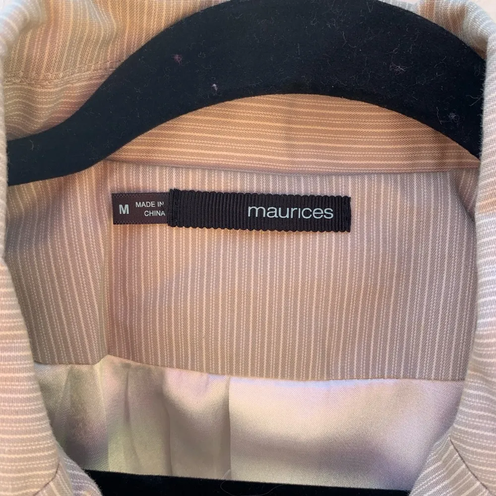 Maurices Khaki 3 Button Ruffle Hem Collared Jacket‎ - Image 5