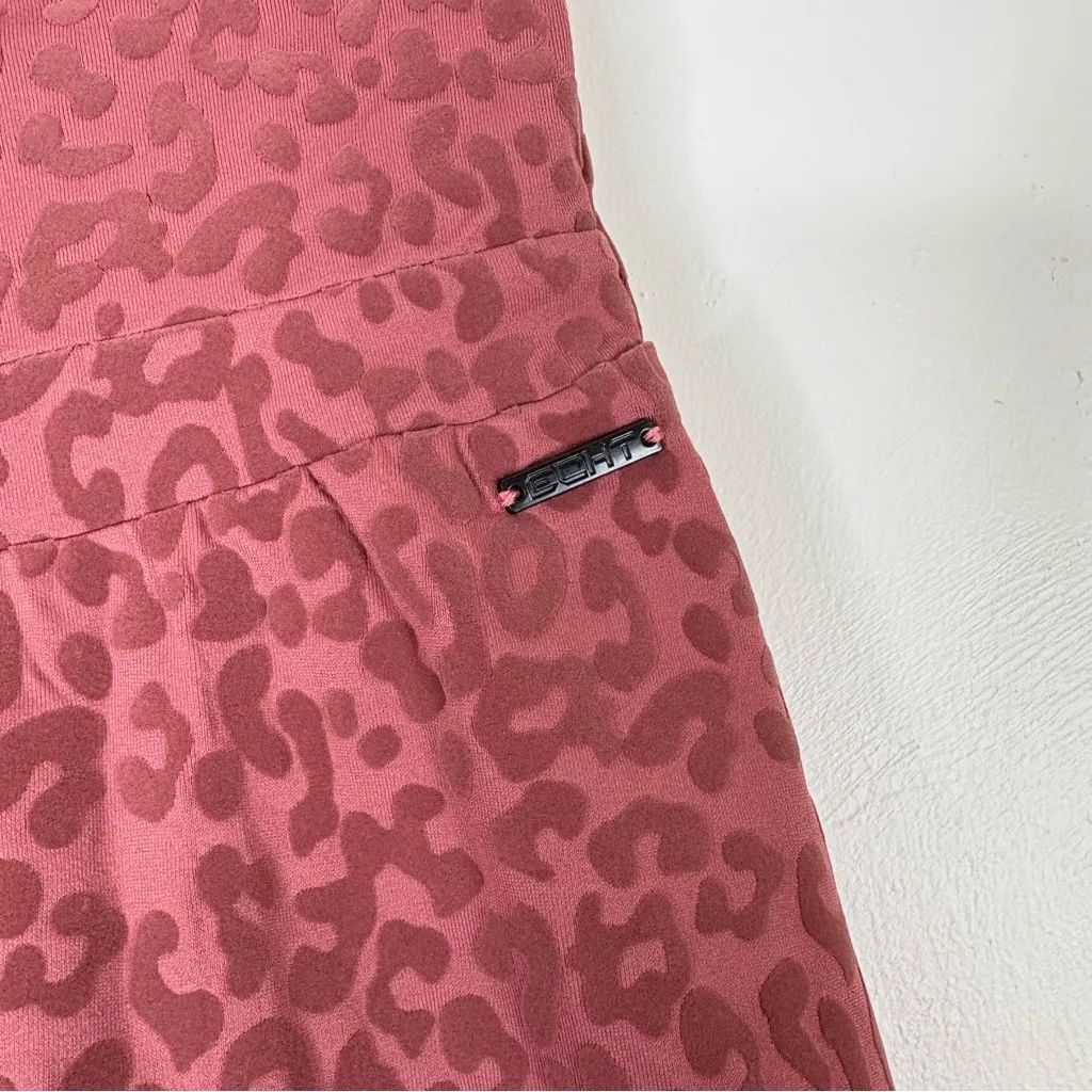 Echt Women’s Textured Animal Print Leggings Pink XS Mod Rise 27” - Image 2