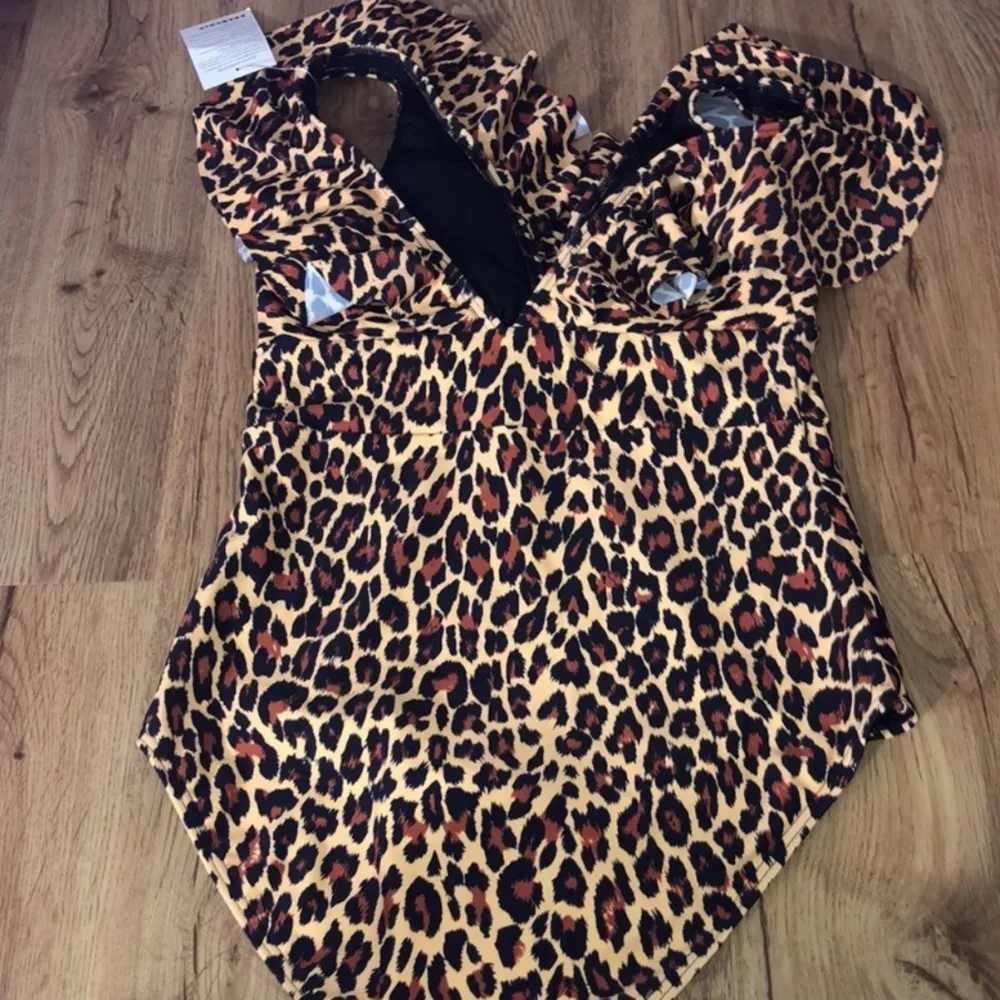 Cocoship 6 leopard swimsuit New swimsuit by cocoship ruffled flare straps smooth - Image 3