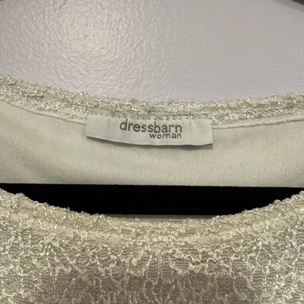 White floral lace dressbarn tank top - Image 3