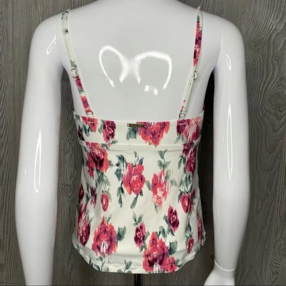 laundry by shelli segal rose tankini top with ruffles bathing suit, swimwear, sw - Image 4