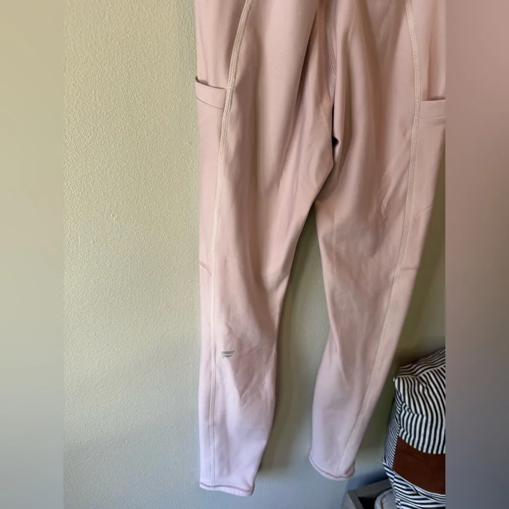 Fabletics Cold Weather High-Waisted Pocket Legging Muted Mauve/Egret Size XXS NW - Image 10
