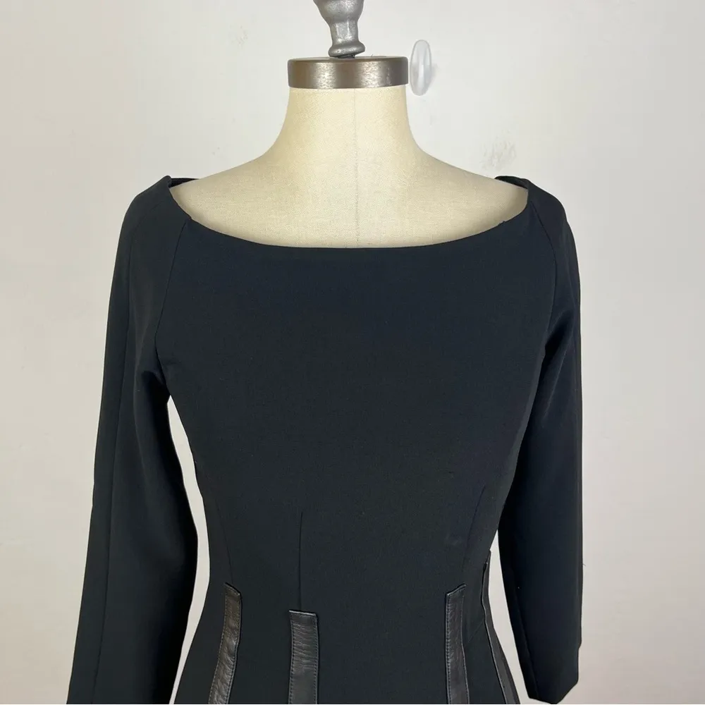 Rag & Bone Black Leather Sheath Dress - Image 4