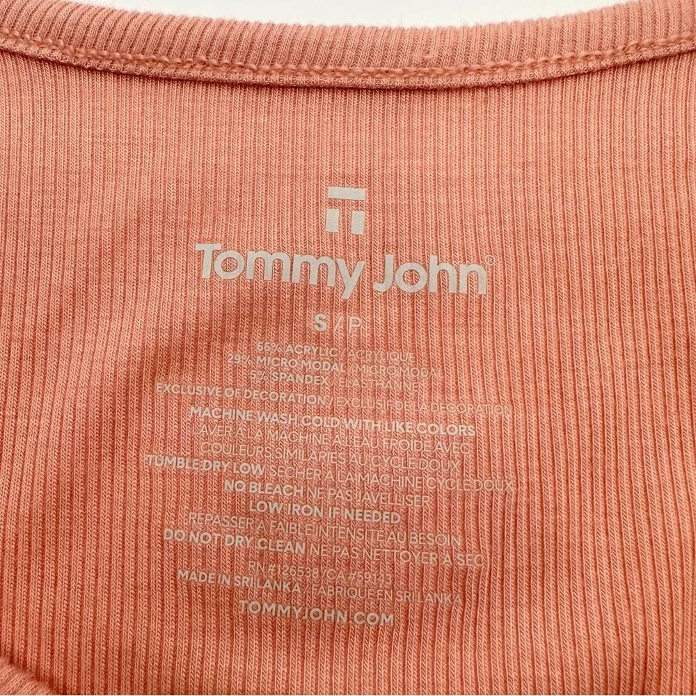 Tommy John Ribbed Lounge Tank Top Pink - Image 3