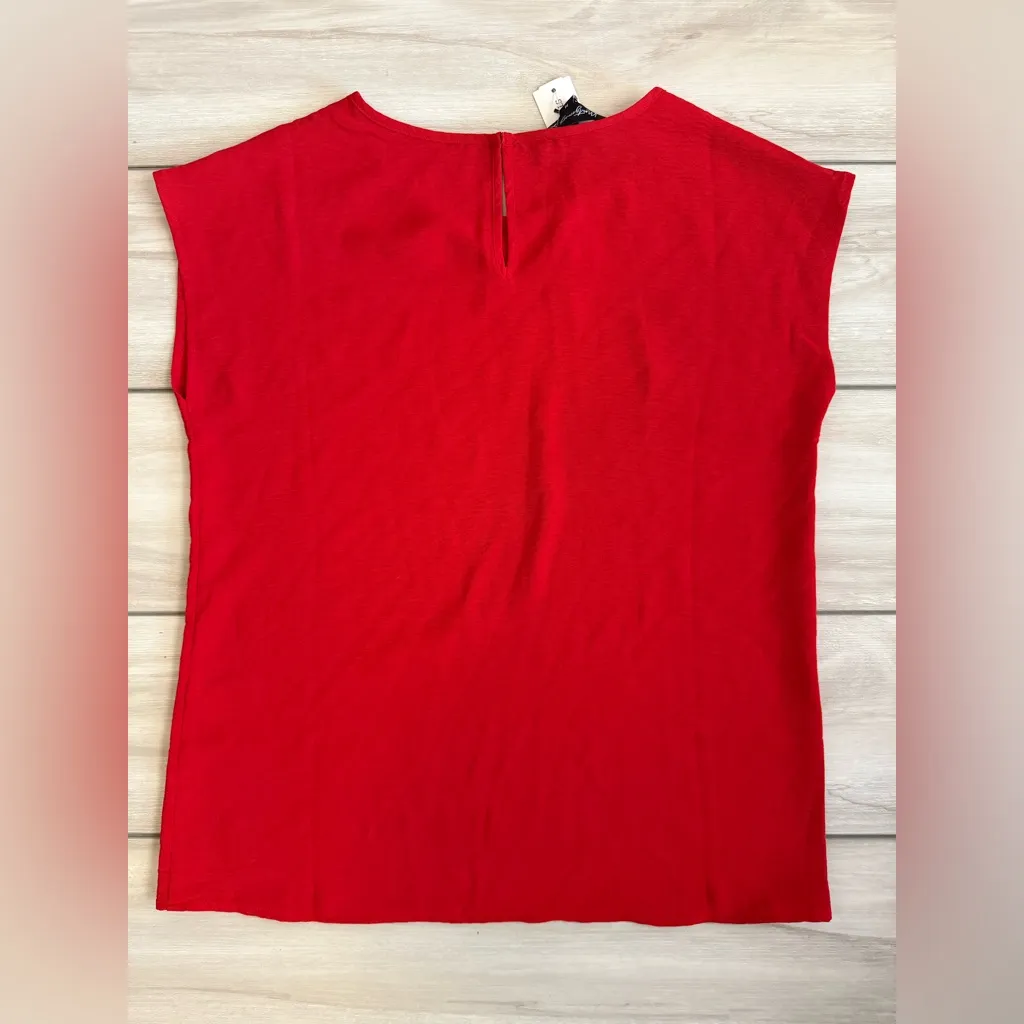 Montgomery Post Cheryl Airette Blouse Red Medium NWT STITCH FIX - Image 5
