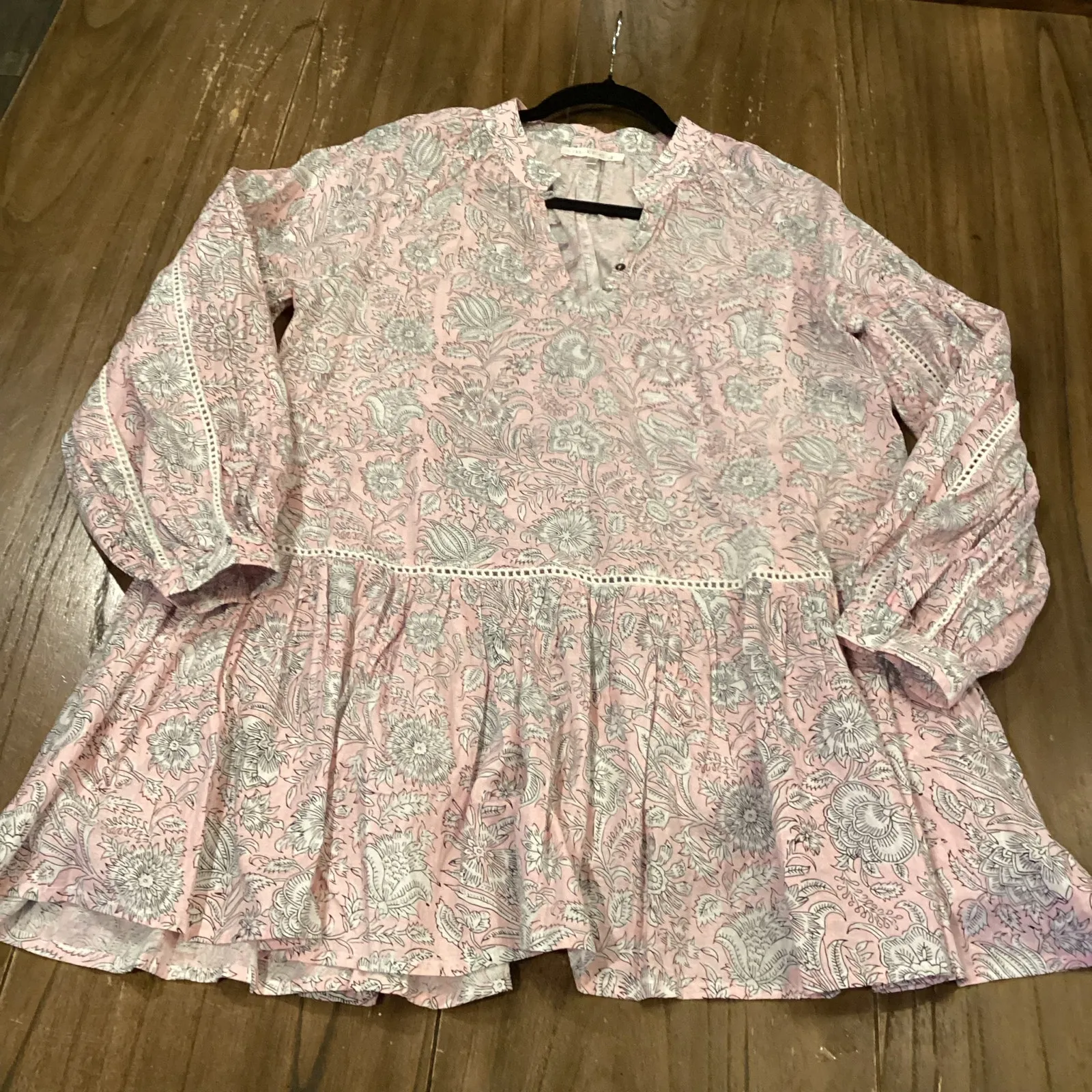 Marea The Apres Beach mini dress in pink floral hibiscus XS / S New 100% cotton - Image 2