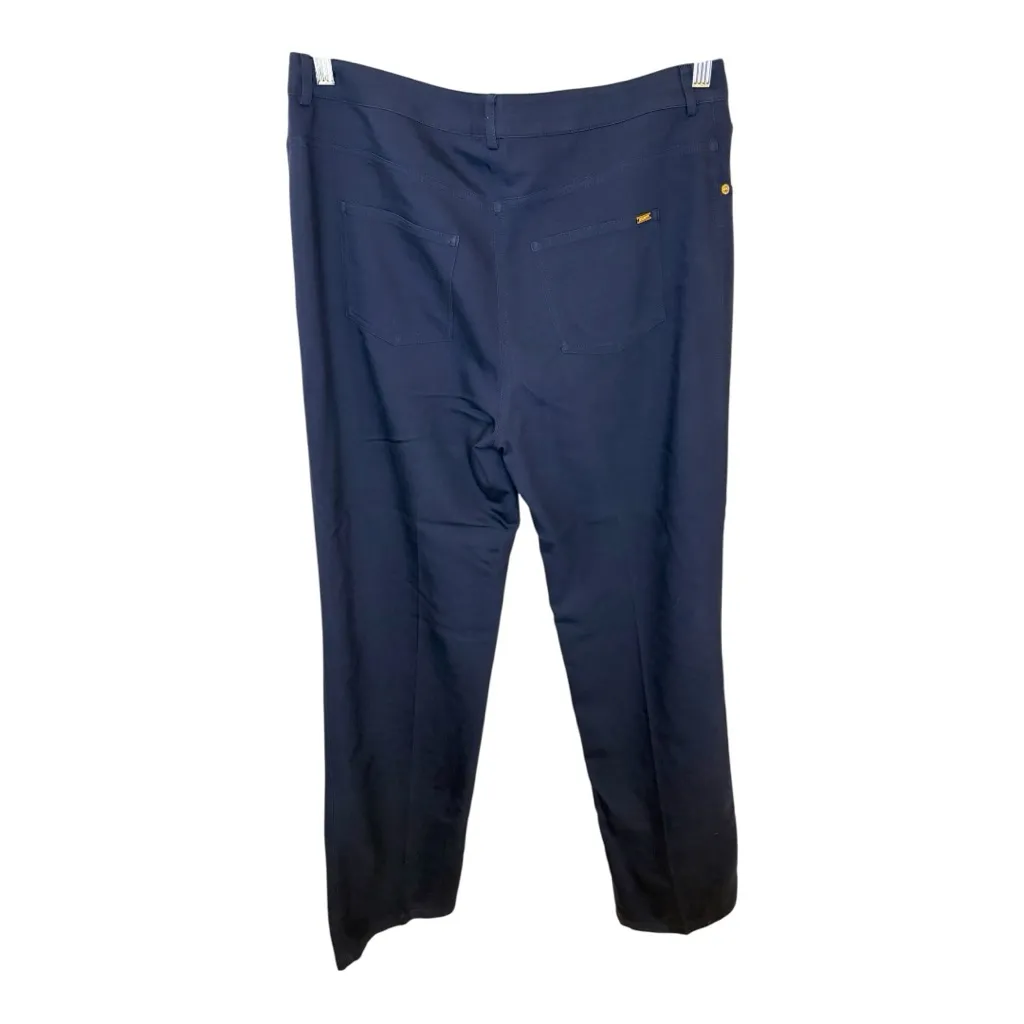 St. John Sport Navy Straight Leg Pants Classic Tailored Stretch Workwear 10 - Image 2