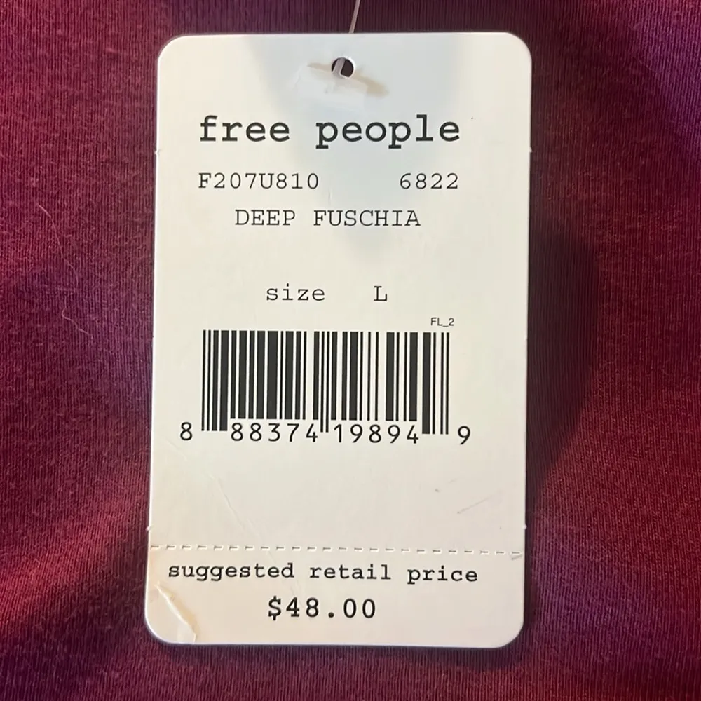 HP🥳🥳Free People Mock Neck Sleeveless Top w/ Raw Hem Plum Purple NWT - Image 7