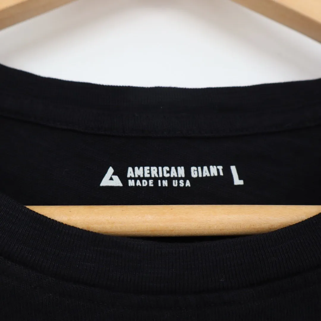 American Giant Women's Black Crew Neck T Shirt Made in USA Size L Size L - Image 3
