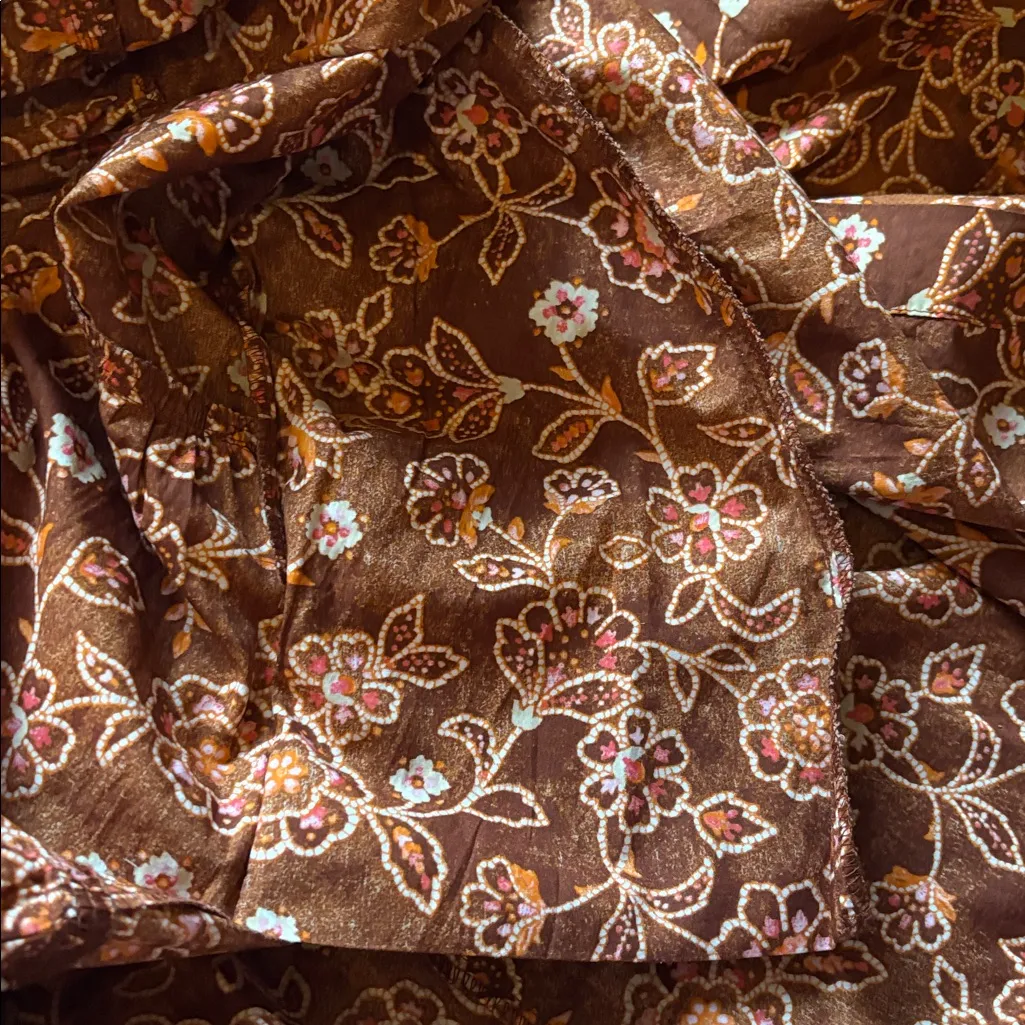 J.Crew Tiered Pull-On Maxi Skirt Organic Cotton Vintage Floral Print Medium - Image 6