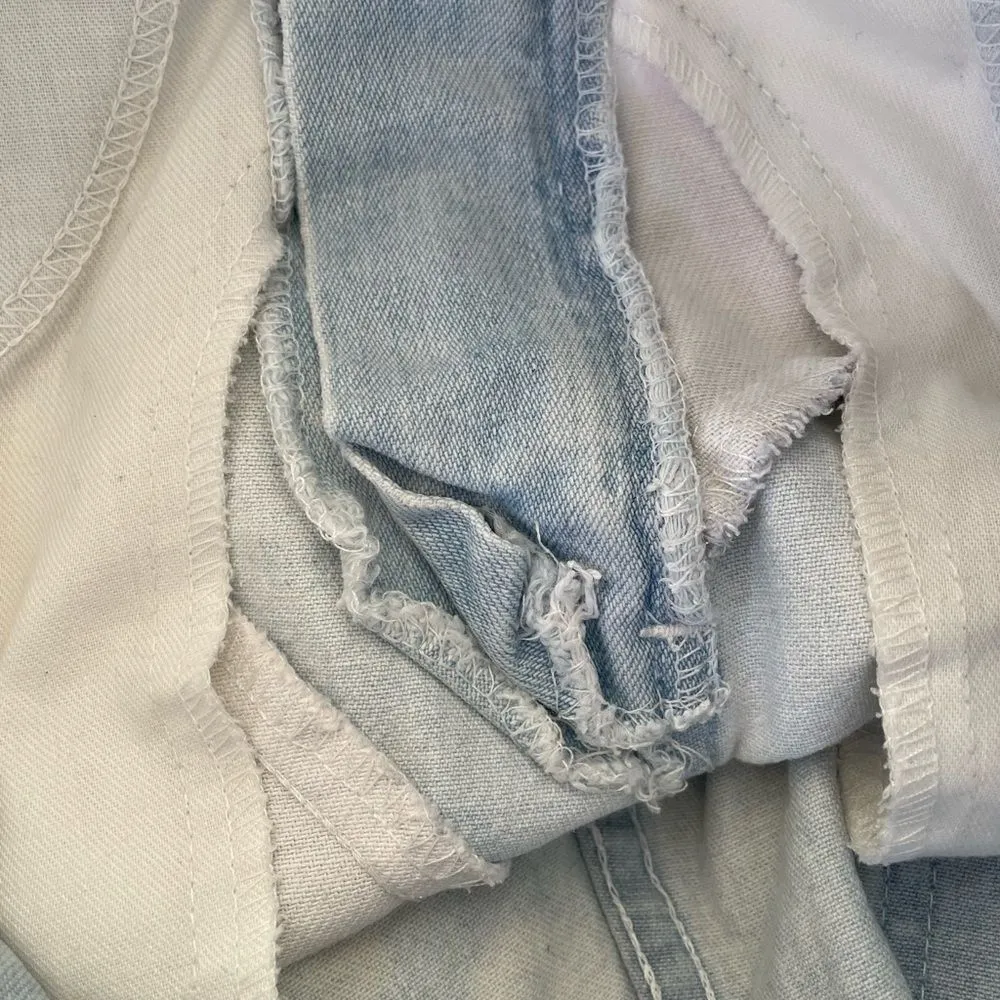 Vintage 80s Early 90s  High Rise Denim Jean Shorts 9 XS S 9” Inseam - Image 9