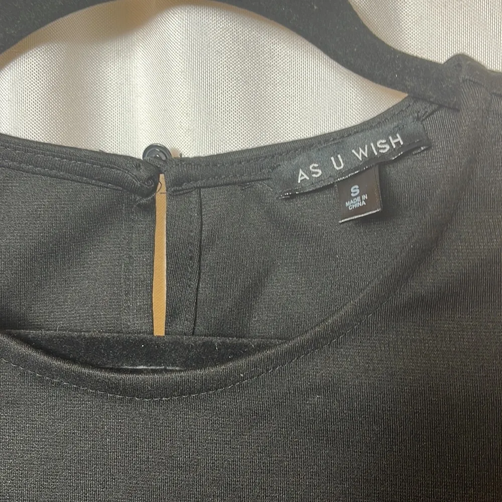 As U Wish T-shirt Mini Dress Quarter Sleeve Size S NWT - Image 6