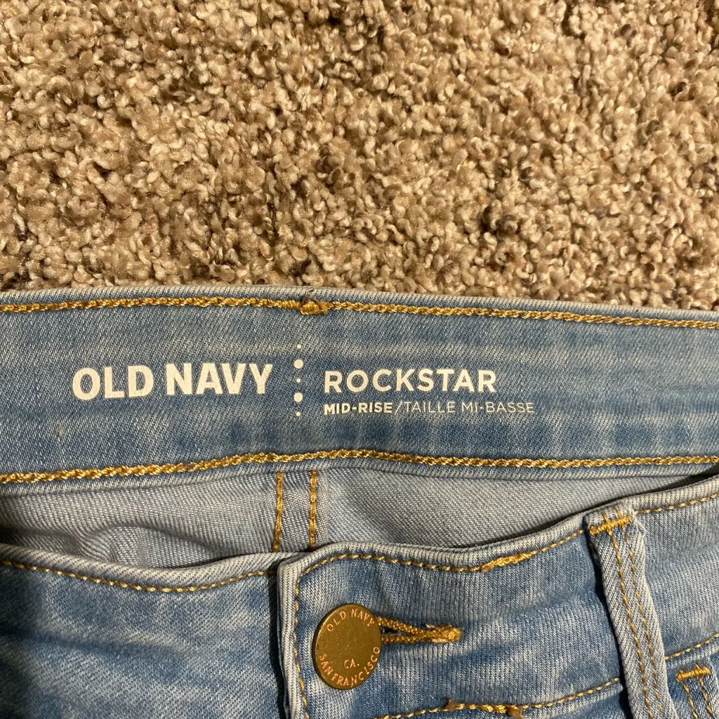 Old Navy Light Blue Rockstar Jeans - Image 3