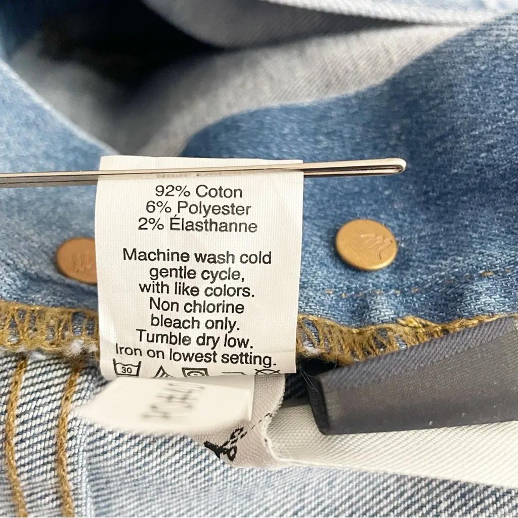 NWT Madewell Overalls Hewitt Wash Skinny Crop Denim Stretch Jeans Size Medium - Image 11