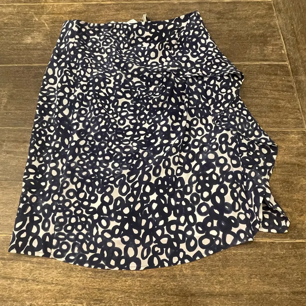 Max Mara Silk Pencil Skirt With Side‎ Ruffle Geometric Career Wear Cocktail - Image 2