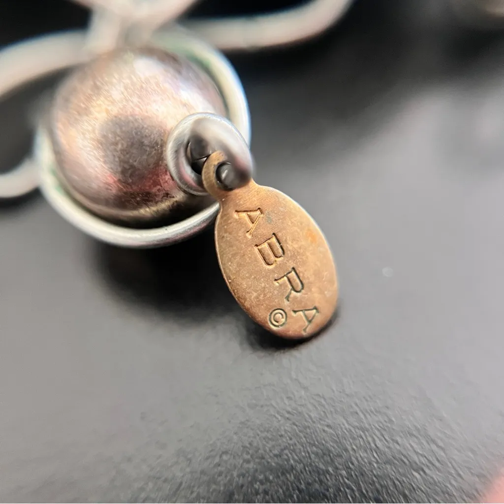 Abra Black and White Polka Dot Mixed Metal Large Nugget Beaded Necklace - Image 6