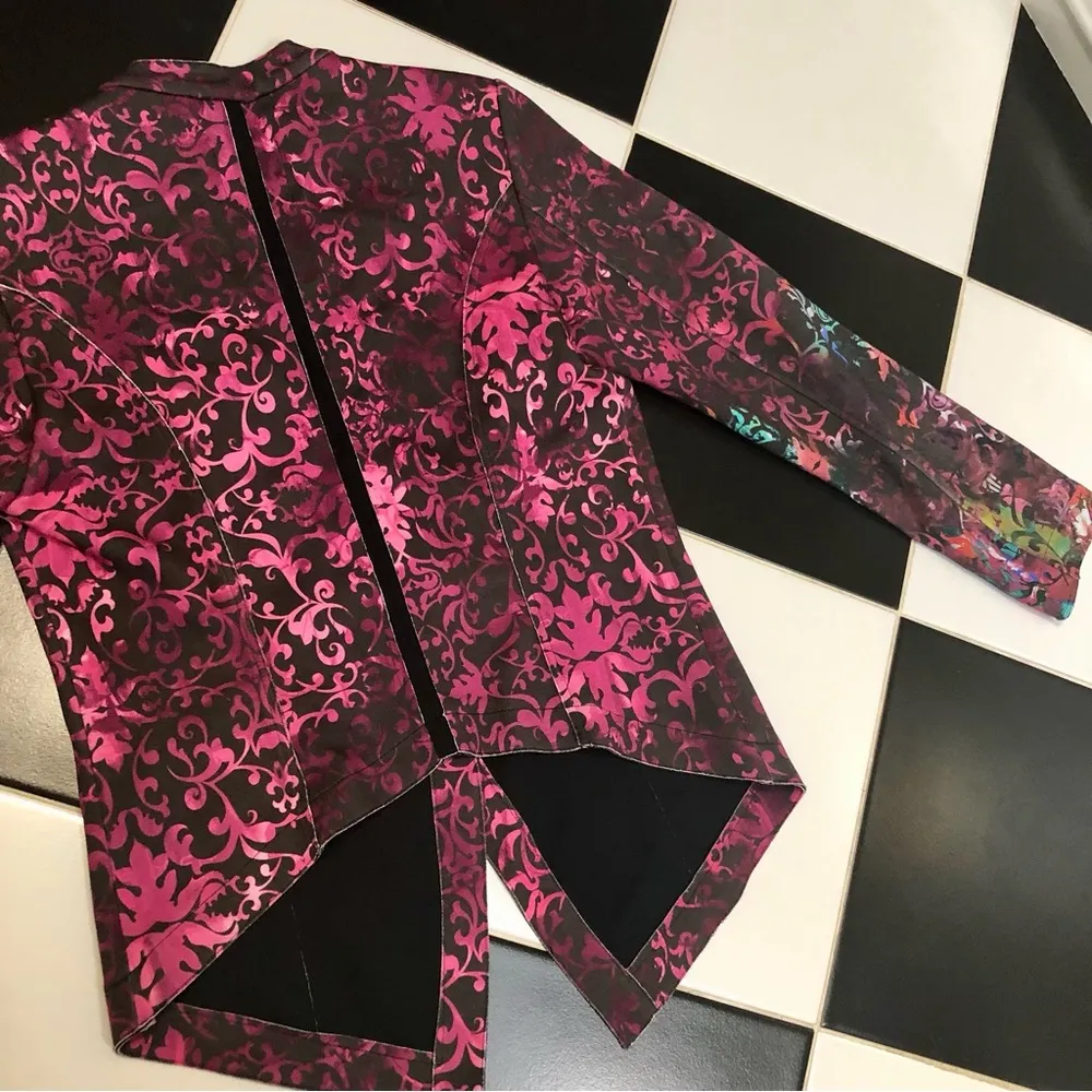 Jacket Watercolor V-Neck All Over Pattern Multicolor size M - Image 9