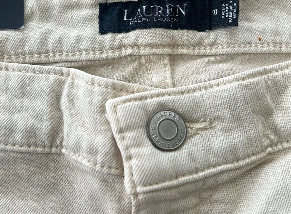 Lauren Ralph Lauren Curvy Mid-Rise Skinny Leg Jeans, Size 18, W34 L30 New w/Tag - Image 7