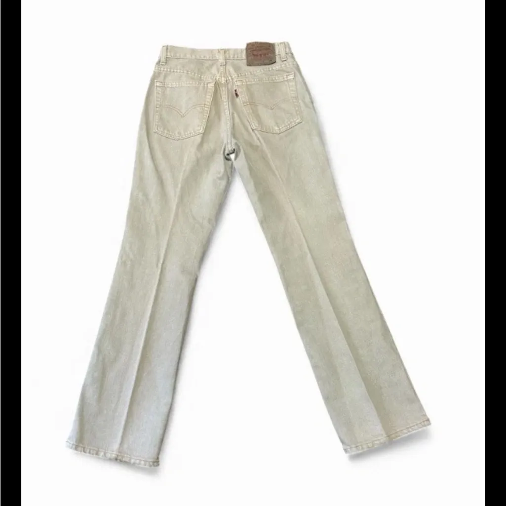 Vintage Levis 517 Jeans Pants Size 9 Jr Sand  Bootcut Slim Fit Mid Rise USA - Image 6