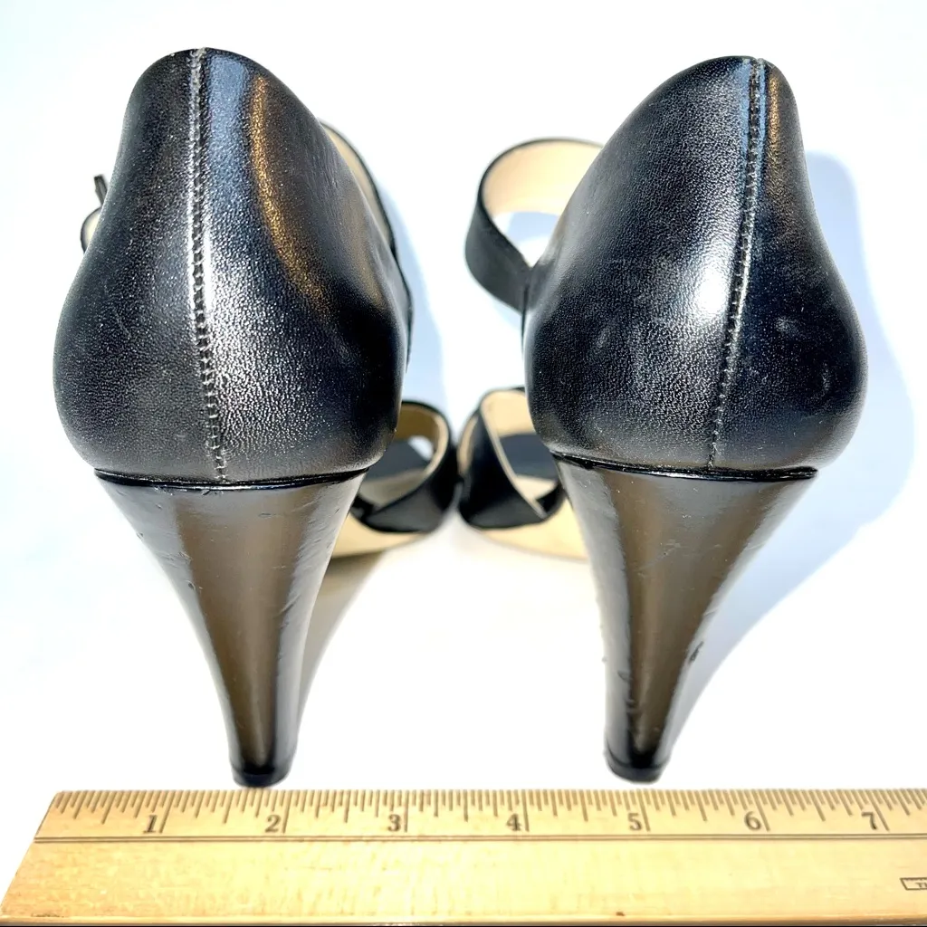 Bandalino Black Strappy Heels with silver side buckle sexy yet comfortable - Image 8