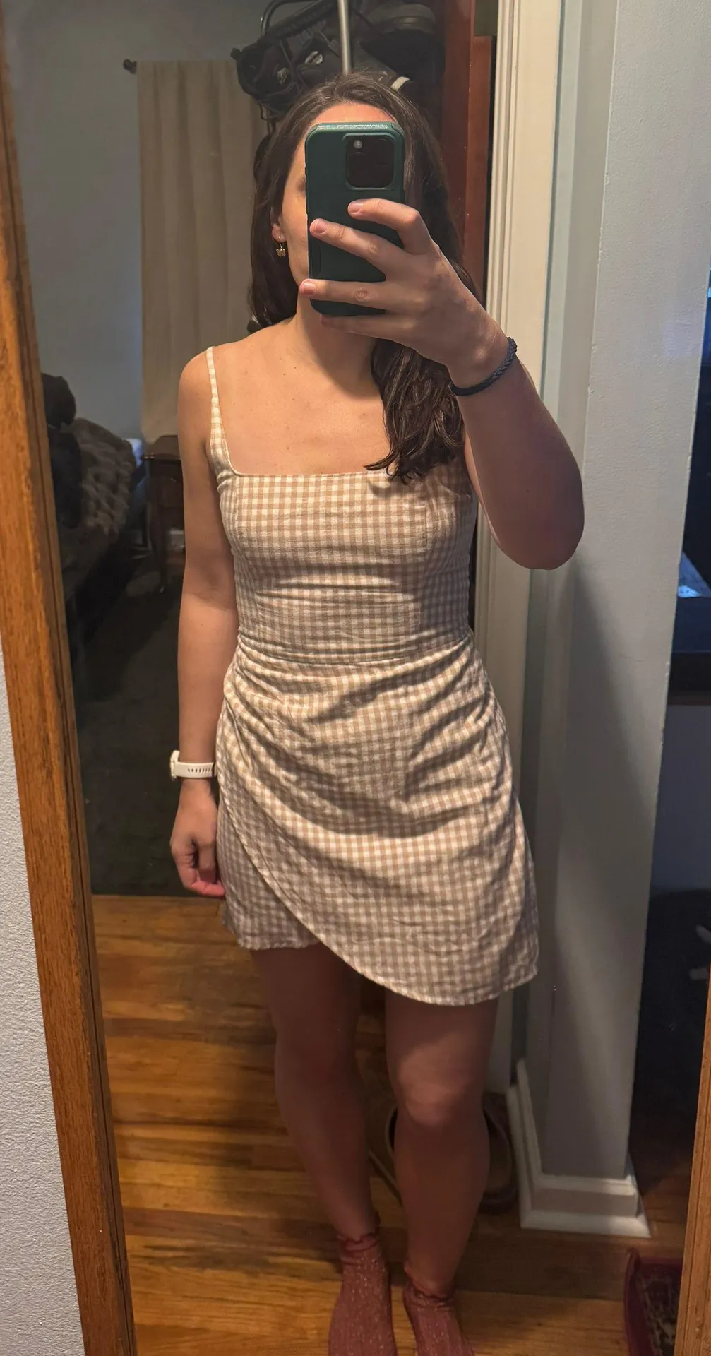 Abercrombie Square Neck Gingham Mini Dress  - Image 5