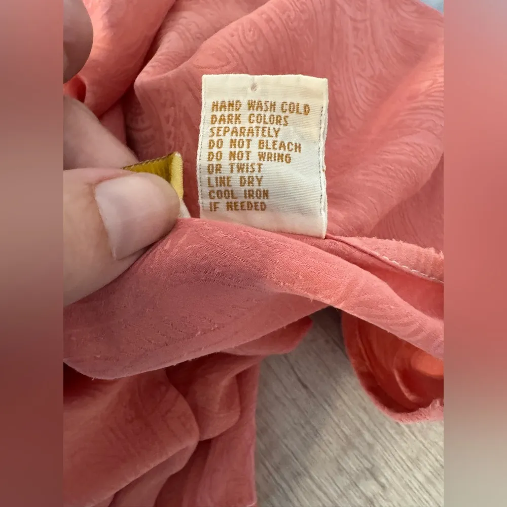 Vintage Victorias Secret Gold Label Silk Pajama Top Sleepwear Size Large *read - Image 9