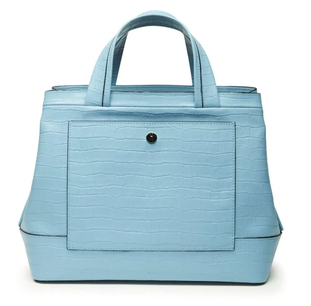 SALE🌻HAYWARD made in New York pyramid tote in blue embossed crocco ✨ - Image 14