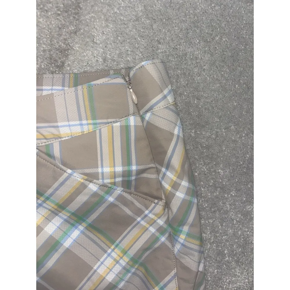 Callaway Skort Womens Size 4 Golf Plaid EUC Tan Pastels Tennis Preppy Pickleball - Image 6