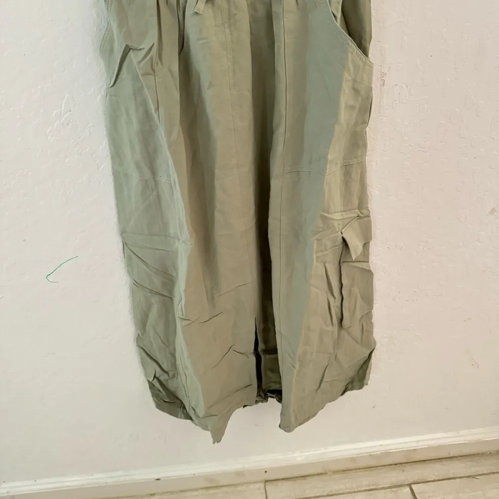 Tractr Green Ribbed Tank Pullover Cargo Midi Dress Small NWT - Image 3